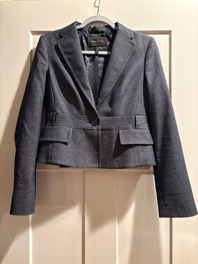 BCBGMaxAzria Denim Stretch Wool Blend  Blazer Size S - Business, Classic, Clean